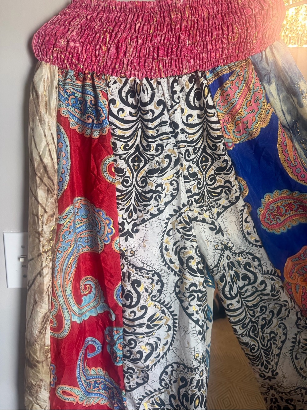 POL Bohemian Patchwork Wide-Leg Jumpsuit - Multicolor